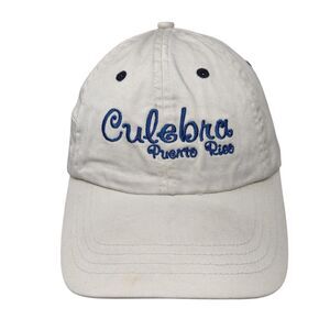 Culebra Puerto Rico Strapback Hat Tan One Size Adjustable Embroidered Polar